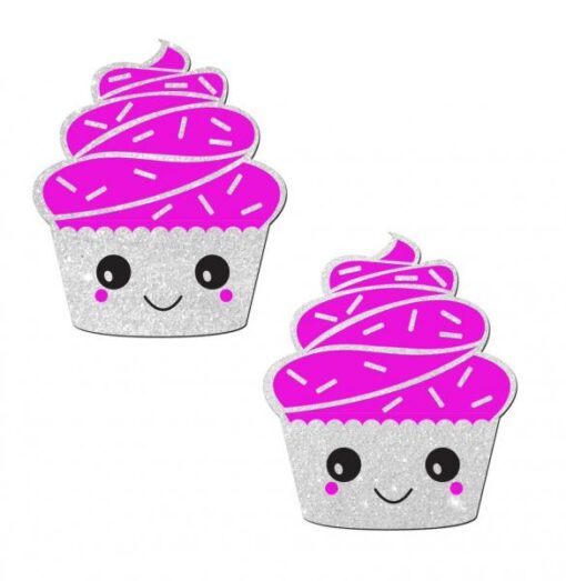 Pastease Cupcake White Glittery Frosting Nipple Pasties O S