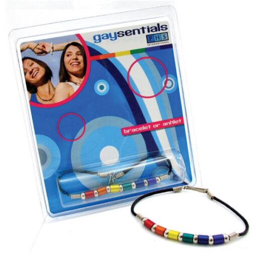 Gaysentials Rainbow Aluminum Tube Bracelet 8 Inches