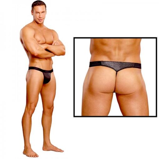 Male Power Cobra Micro V Thong S M Black