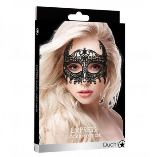 Ouch Empress Black Lace Mask Black