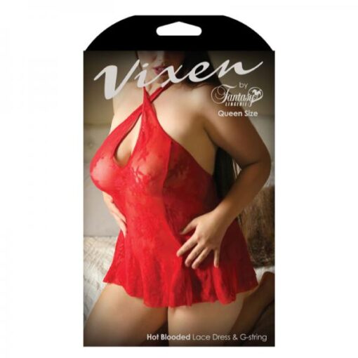 Vixen Hot Blooded Lace Dress G String O S Queen