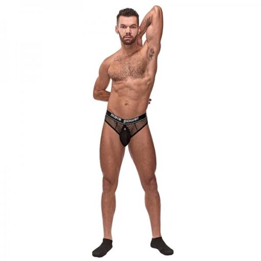 Mp Cock Pit Net Cock Ring Thong Blk