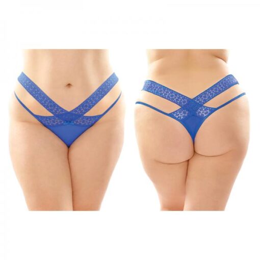 Daphne Microfiber Brazilian Cut Panty With Criss Cross Lace Waistband 6 Pack Q S Royal