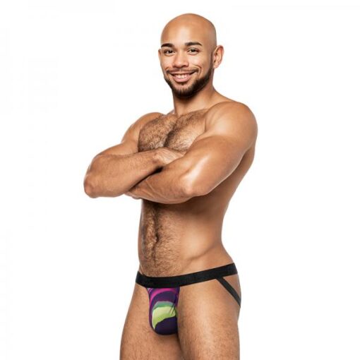 Male Power Galactic Strappy Ring Jock Print