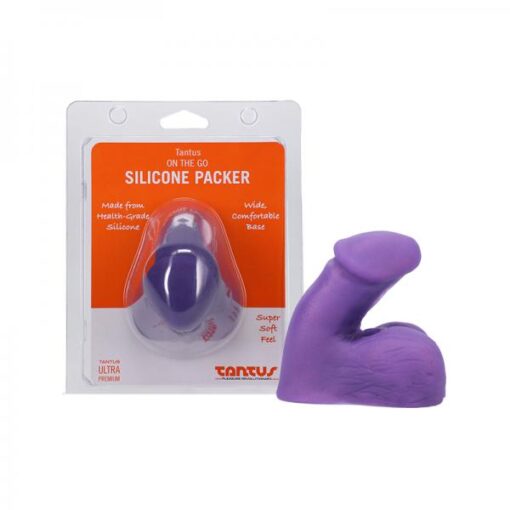 Tantus On The Go Silicone Packer Amethyst Clamshell