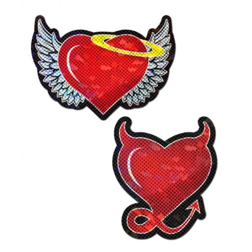 Pastease Devil Heart Red Glitter Hearts W Wings